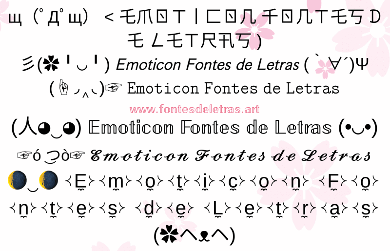 emoticon-fontes-de-letras